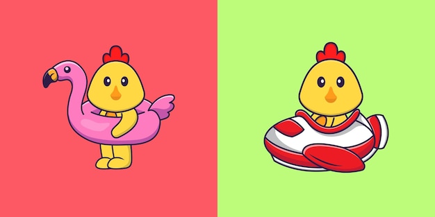 Set of cute animal cartoon. Animal cartoon concept isolated
