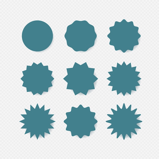 Set of dark green labels. Vector illustration. Promo banners isolated on transparent background