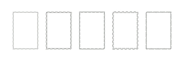 set of decorative borders