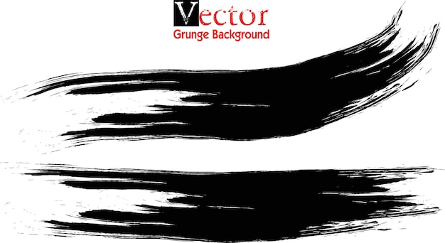 set of different abstract shapes smears and prints black design elements isolated on white backgro