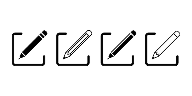 Set of edit text vector icons Edit pencil icon Vector 10 Eps