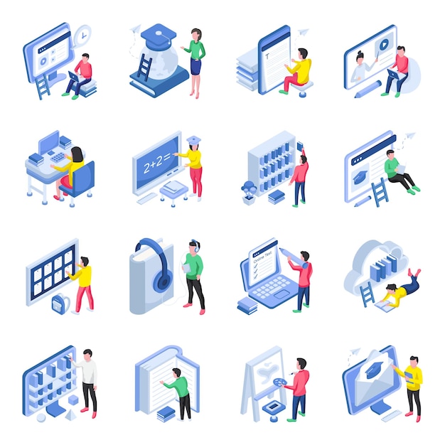 Set of Education Flat Illustrations