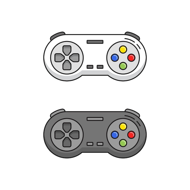 set of gamepad icon vector illustration joystick on isolated background controller sign concept