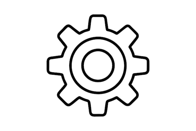 Set of gear icon gear setting symbol cogwheel vector illustration on white background