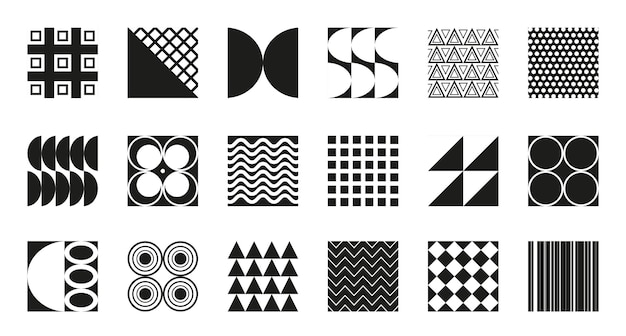 Set of geometric shapes Retro elements for web vintage advertisement banner poster leaflet