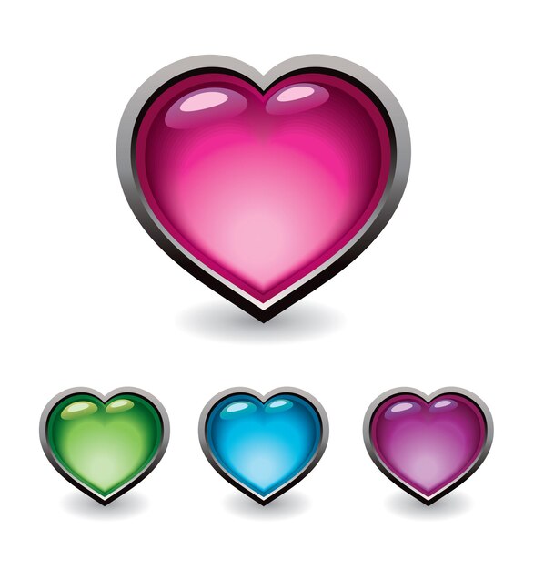 Set of glossy buttons for web design