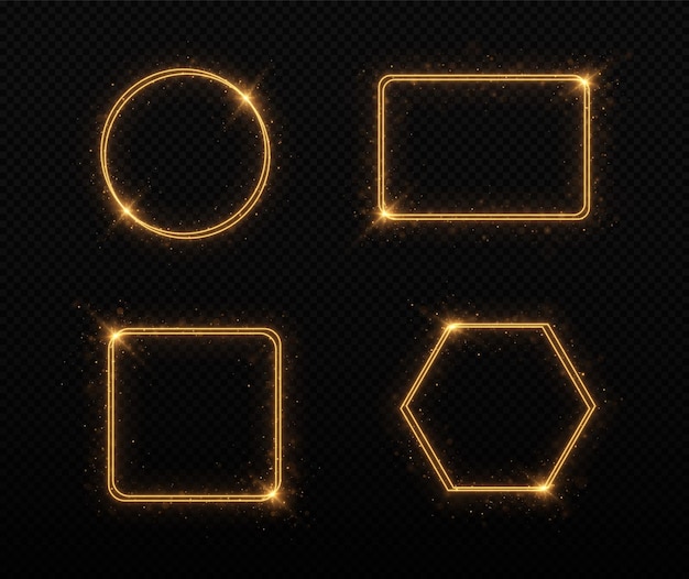 Set of golden frames