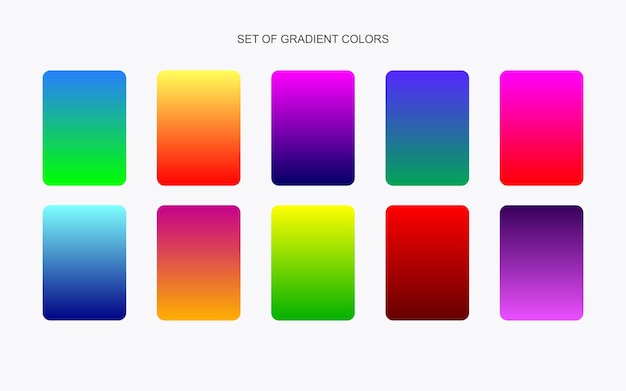 Set of Gradient colors ready for use