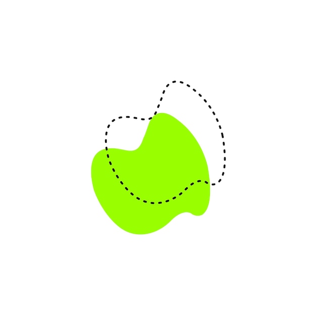 set of green blobs with dotted lines isolated
