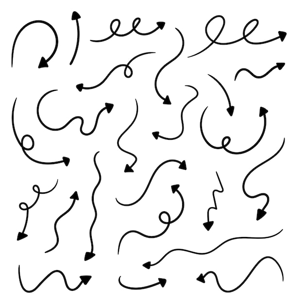 Set of hand drawn Arrow