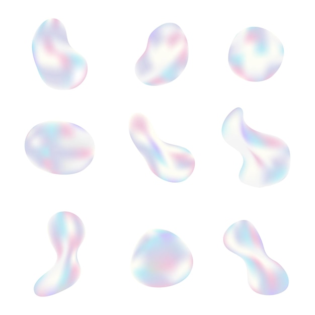 Set of holographic shapes