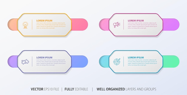 set of infographics elements in modern flat business style