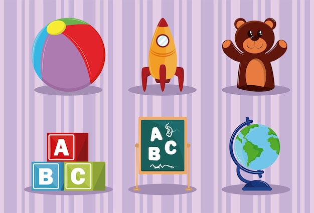 Set of kindergarten education
