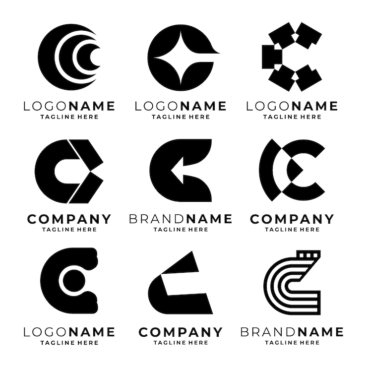 Vektör set of letter c logo template