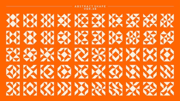 Set of line abstract bauhaus basic shape square for pattern collage poster
