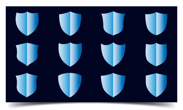 Set of line style shield symbols and icons. Shield symbols or badges set. shield badge,Shield,icons