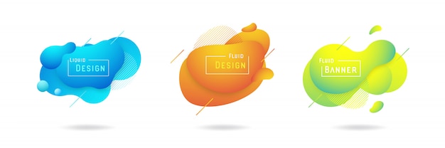 Set of liquid abstract vector design