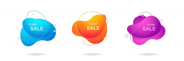 Set of liquid abstract vector design