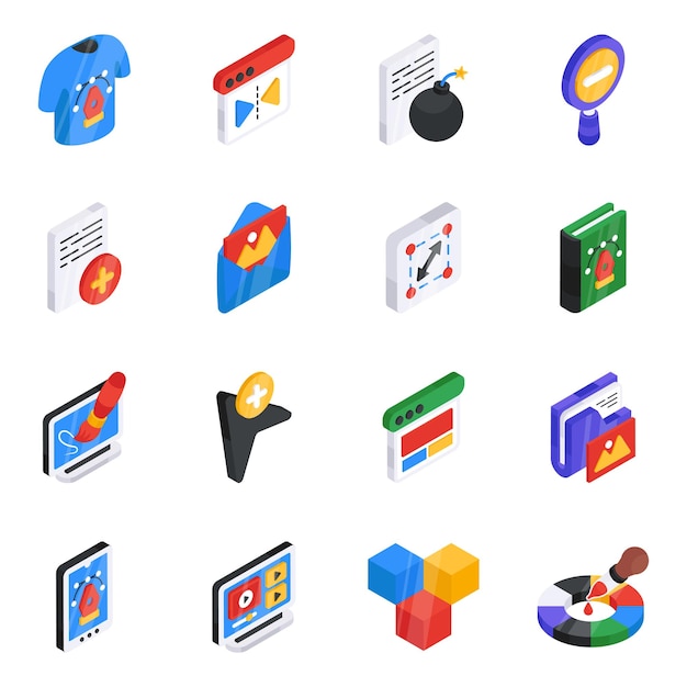 Set of Medical Flat Isometric Icons