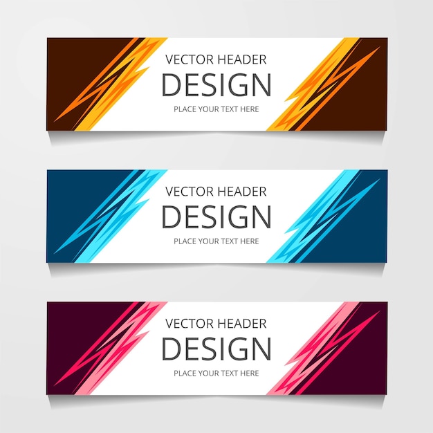 Set Of Modern Global Business Design Banner Template