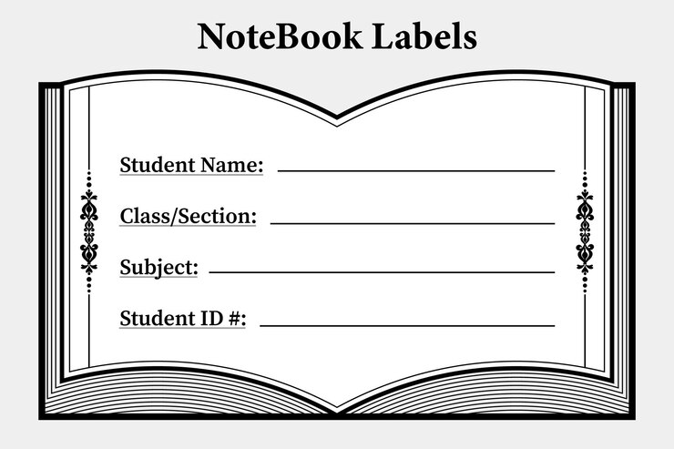 Vektör set of notebook label vector template