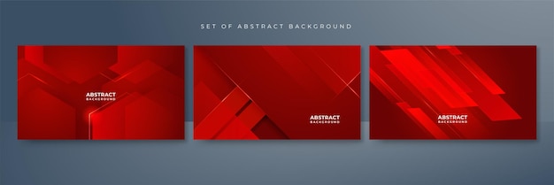 Set of red background