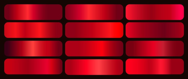 set of red foil texture red metal gradients set collection of metal metallic gradients set red gr