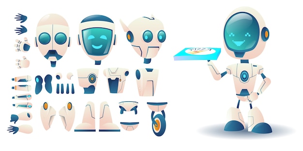 Set of robot constructor from different detaties