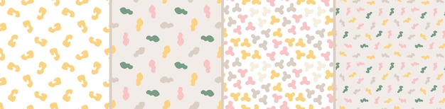 Set of seamless patterns Colorful surface design
