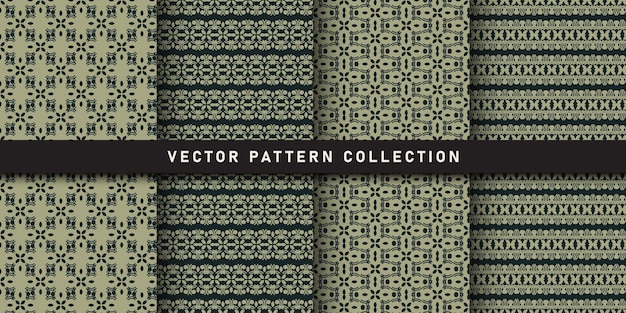 Set of seamless patterns exquisite floral patterns