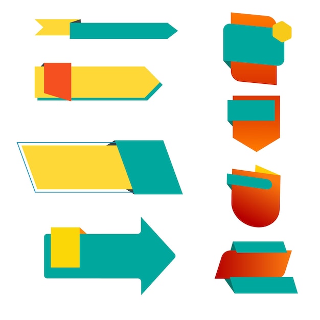 Set of shopping labels collection Sale or discount sticker Special offer price tag