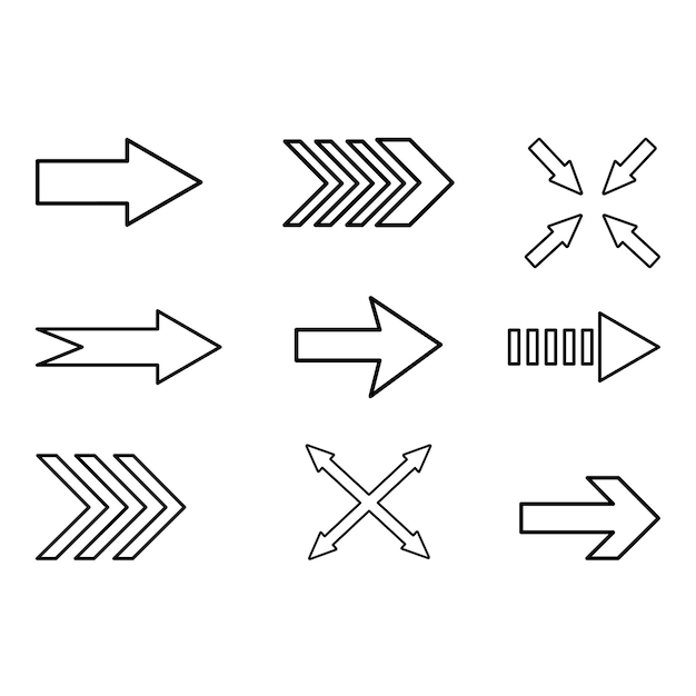Set of Simple Arrows