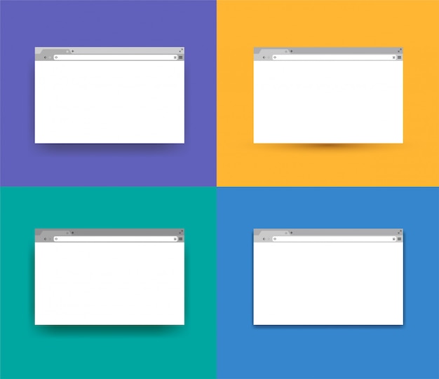 Set of Simple browser window.