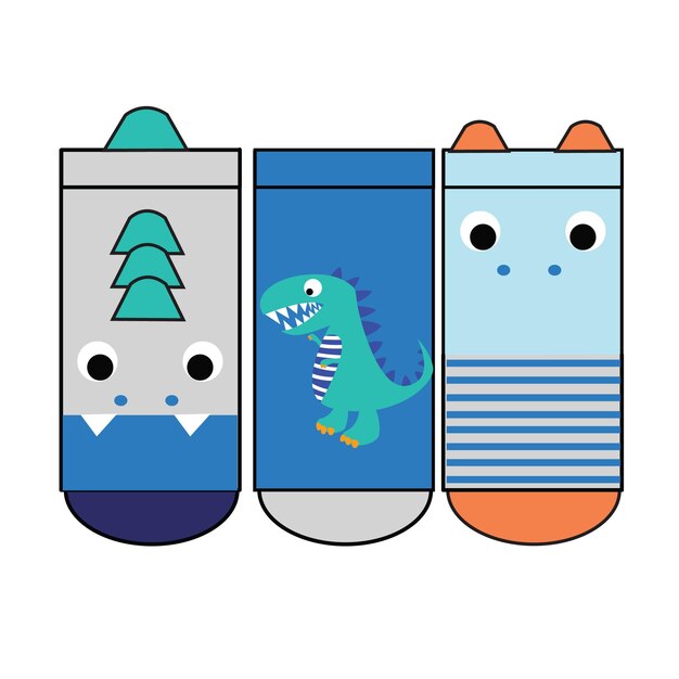 set of socks pattern. illustrations isolate sock with colored pattern
