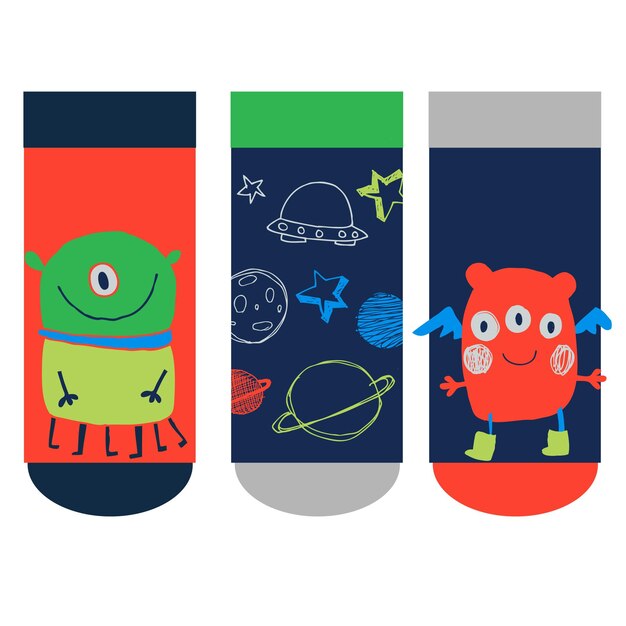 set of socks pattern. illustrations isolate sock with colored pattern