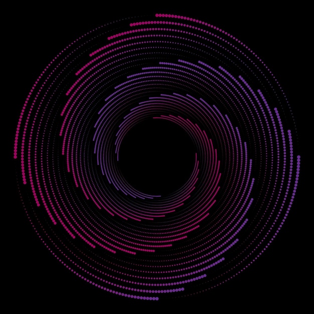 Set of speed lines in circle form