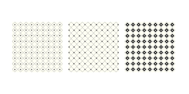 Set of three abstract seamless patterns design