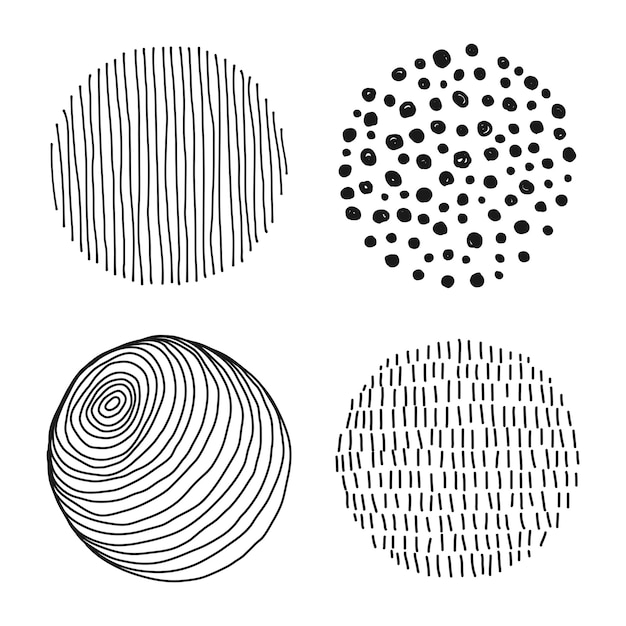 set of vector abstract handmade graphic elements, for decoration, invitations, posters, card, fabric, prints.