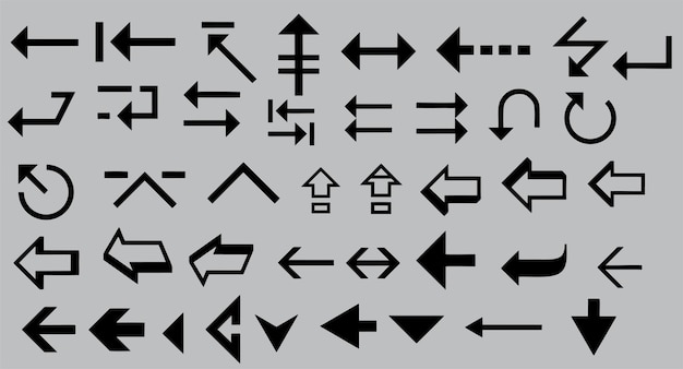 set of vector arrows