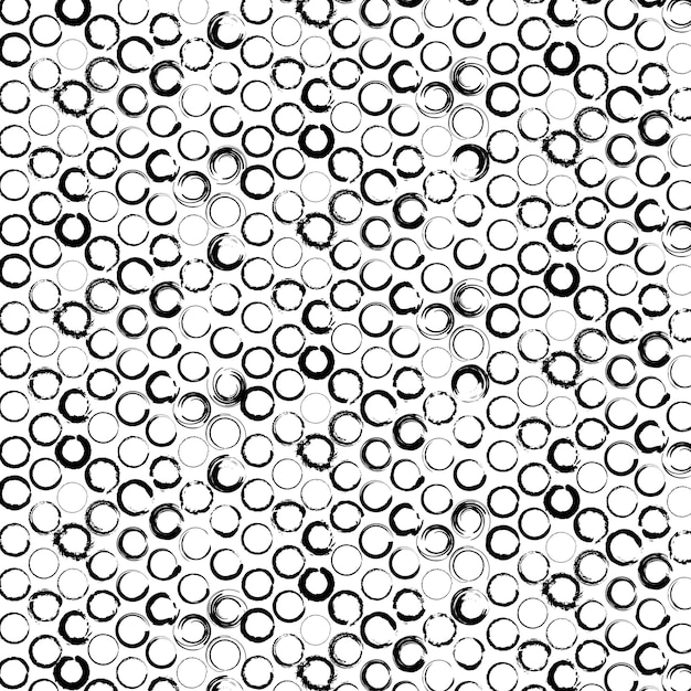 Set of vector black circles Black spots on white background isolated Spots for grunge design