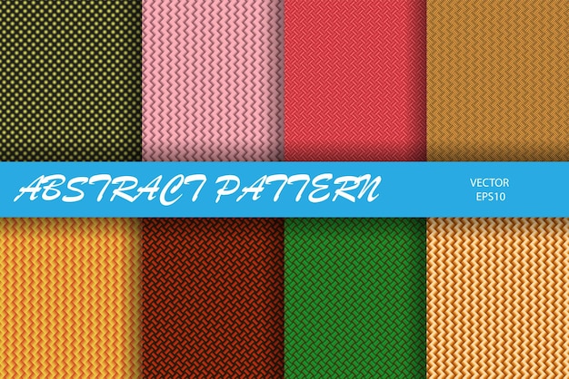 Set of vector patterns for textile design and decoration packaging and texture