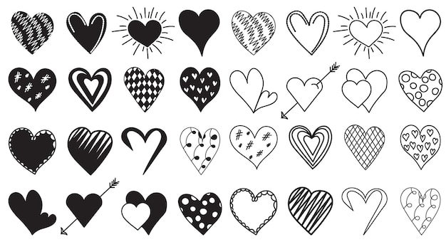 Set of wedding rings in flat style vector