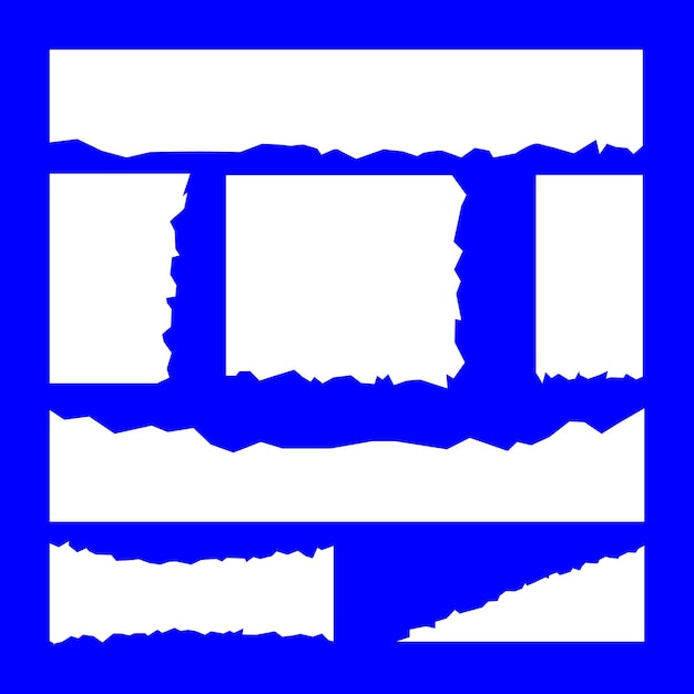 Set of white torn paper vector