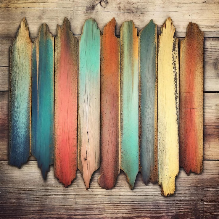 Vektör set of wooden boards set of wooden boards