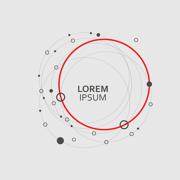 Set pattern circle abstract background
