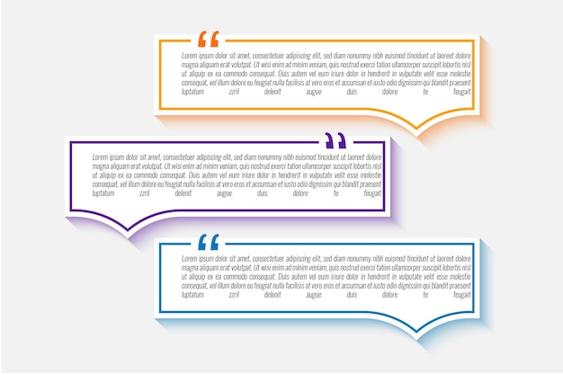 Set quotes text template design