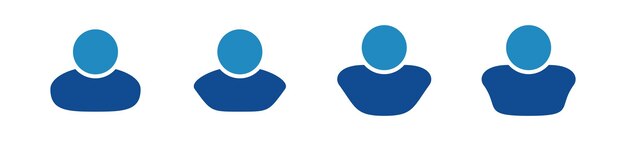Set user avatar icon Vector user icon User profile login Vector illustration