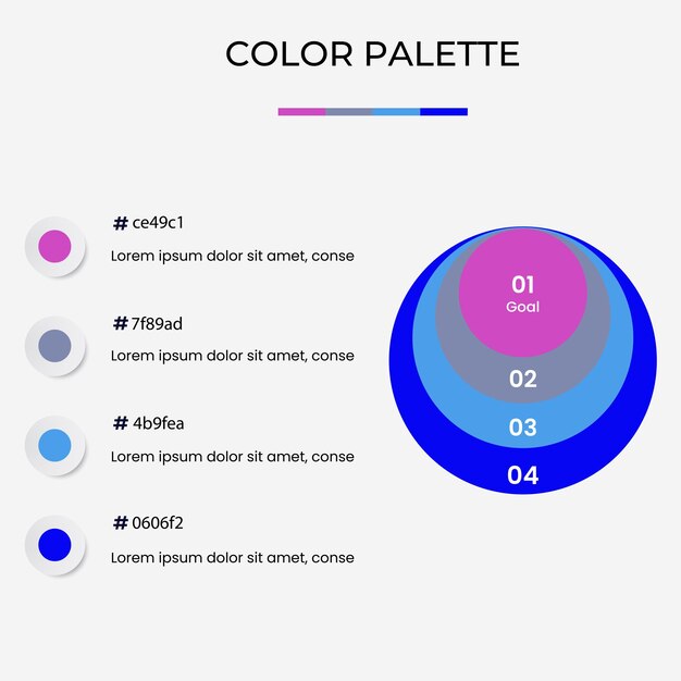 set vector color palette samples Combination of different colour in RGB HEX for ui ux design