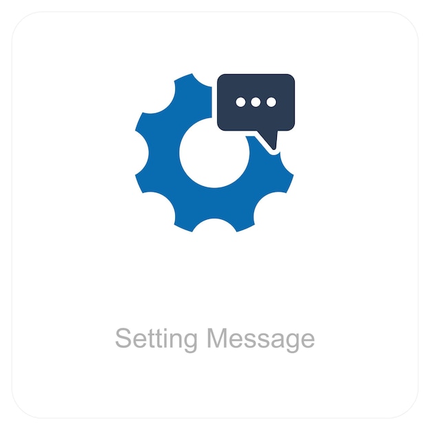 Setting Message and messsage icon concept