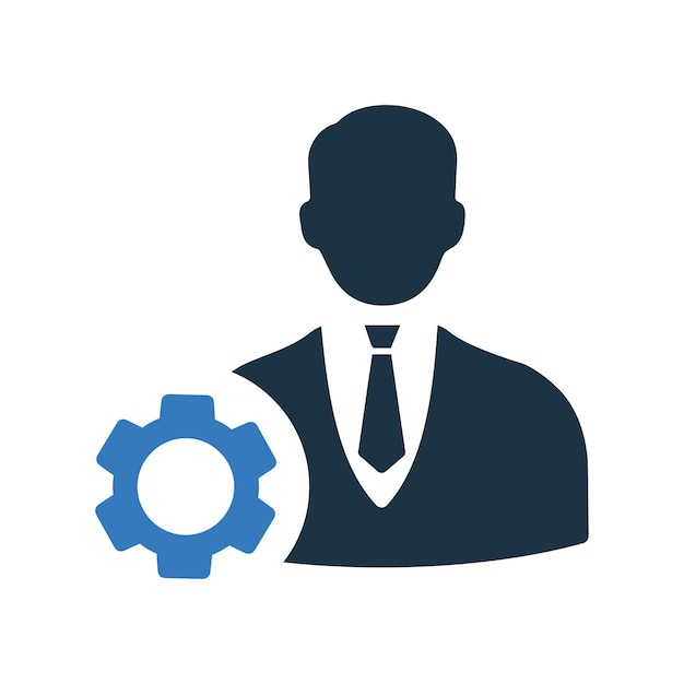 Setting setup user account person icon Simple vector design